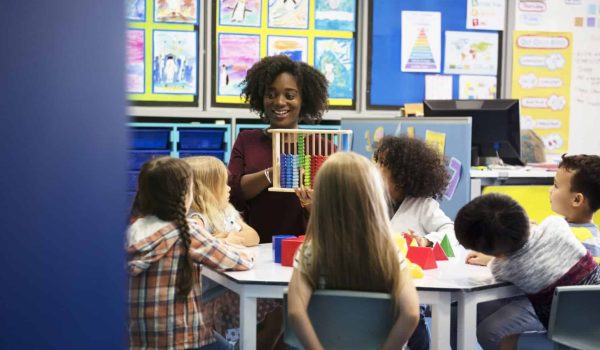 Group of diverse students at daycare